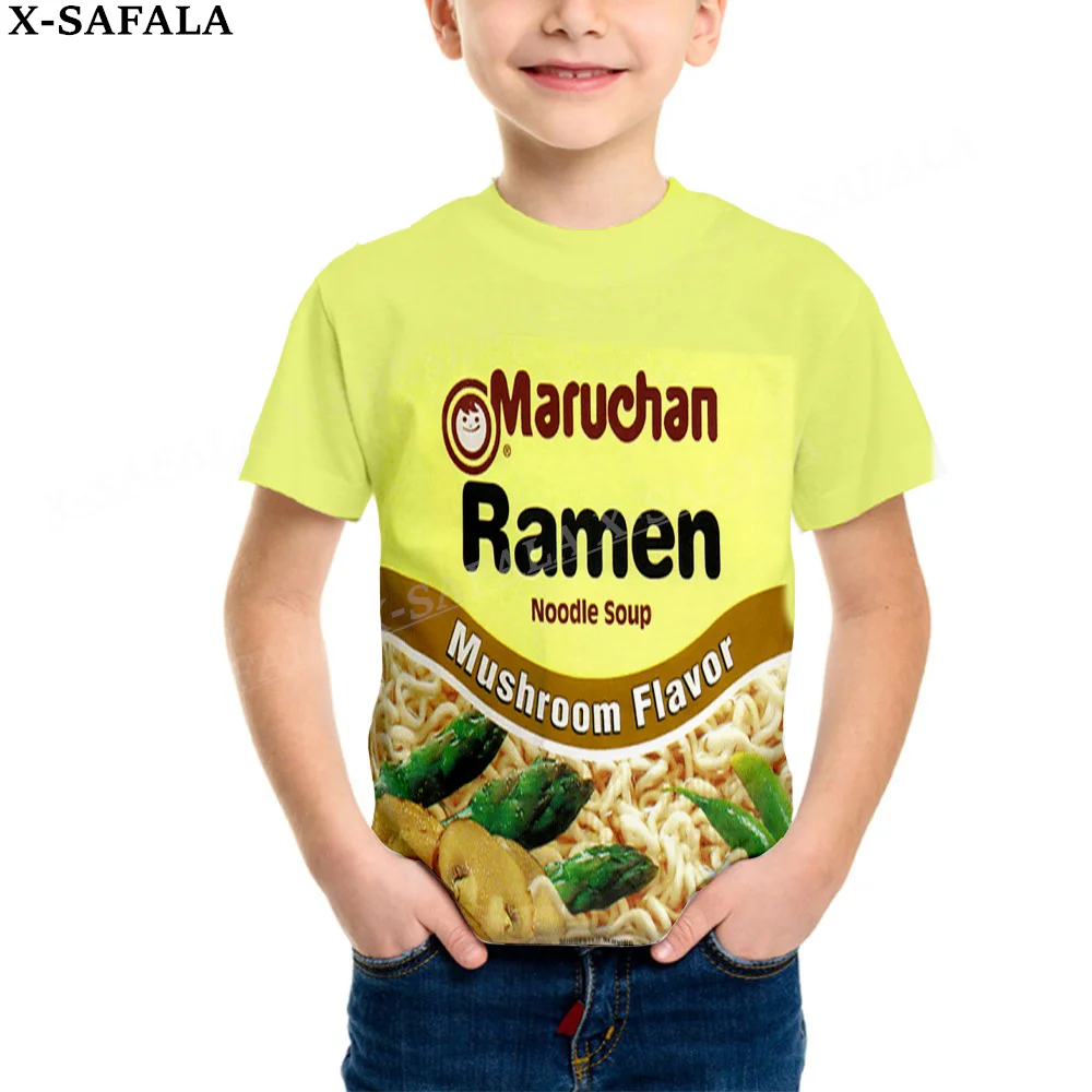 Новинка Забавная детская футболка Maruchan с рамен лапша 3D принтом Детская из