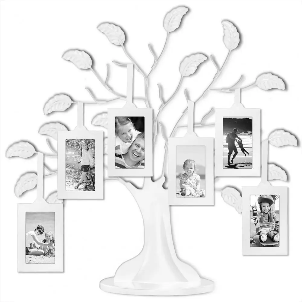 

Family Tree Decor Charming Vintage Flavor Frame Hanging Fashionable Family Tree Photo Frame Display for Desktop