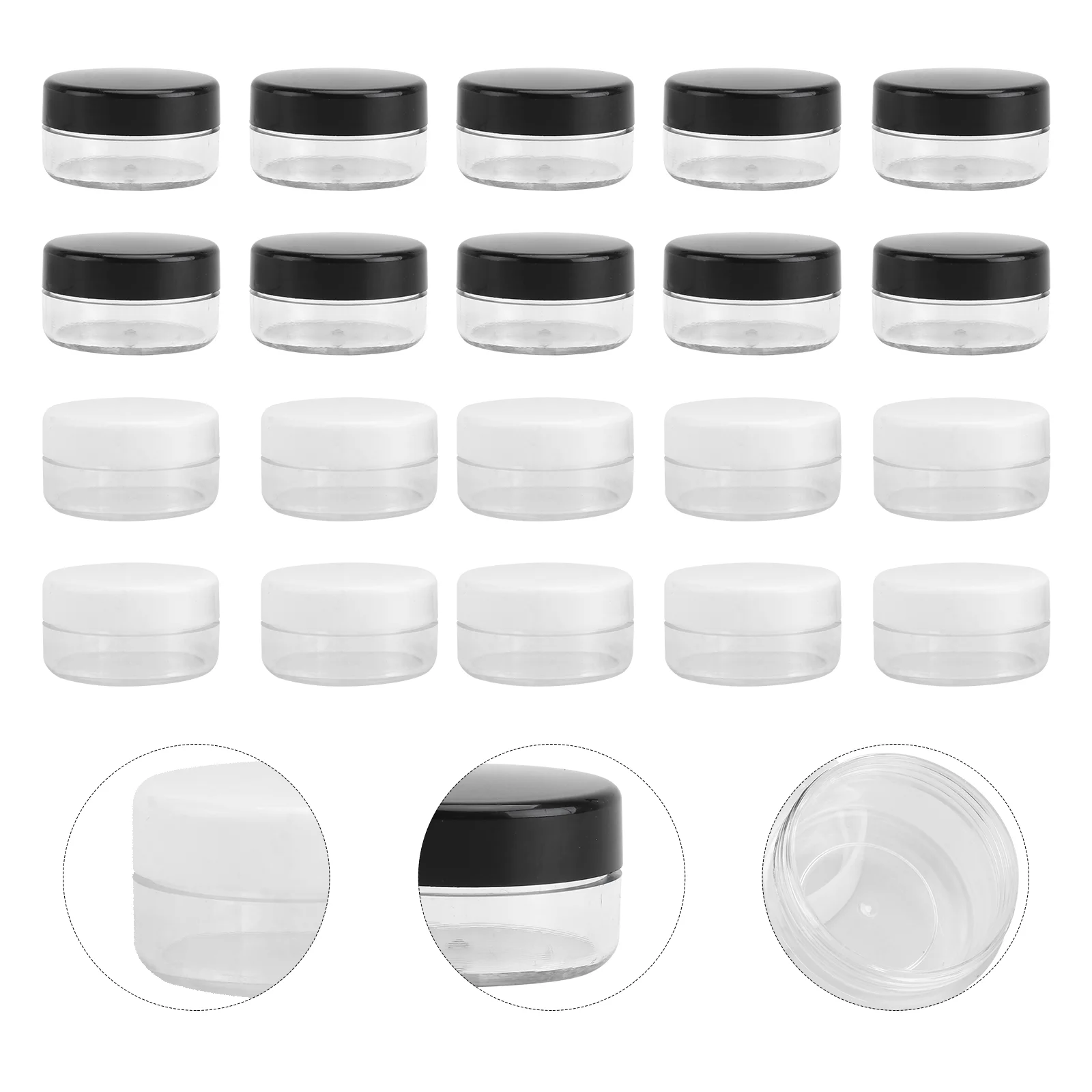 

Jarstravel Containers Jar Empty Bottles Makeupcontainer Round Lidsclear Cream Mini Refillable Small Sample Boxes Acrylic Lotion