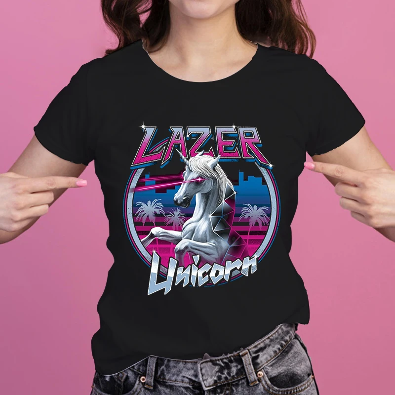 

Y2k Clothes T-shirts Harajuku Women Clothes Tops Lazer Unicorn Horse Graphic T Shirts Vintage New In Fashion Female Clothing