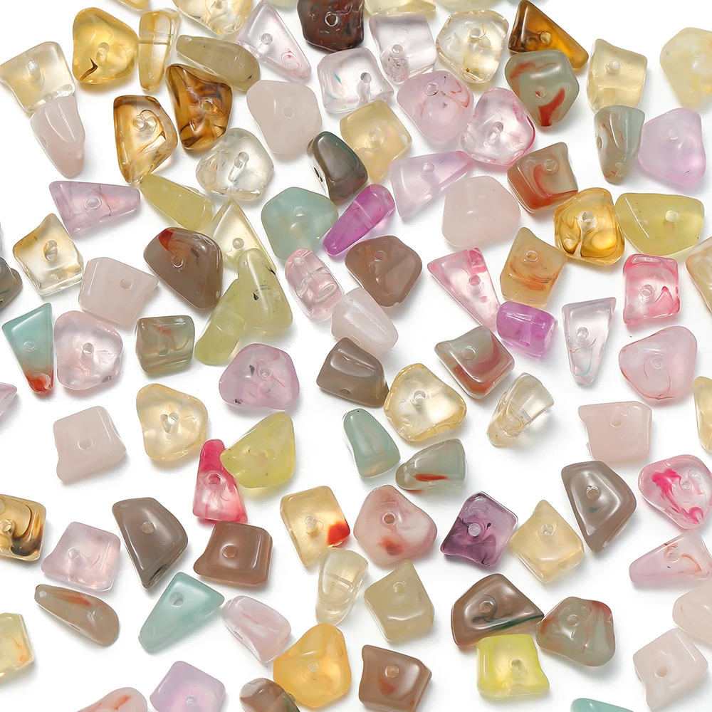 10 г/лот 6-11 мм акриловые нерегулярные каменные бусины-разделители для серег