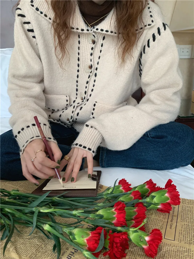 

Women Sweater Fall 2022 Women Clothing Pullover Female Knitting Sweaters Skinny Tops Loose Elegant Knitted Outerwear Thick Slim