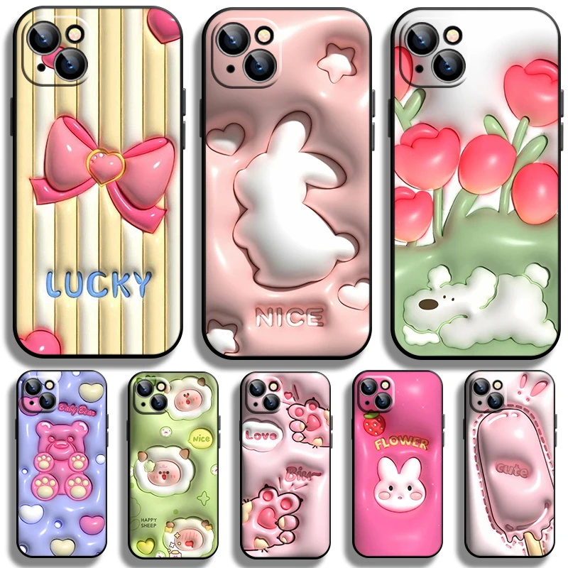 

Nonstereoscopic 3D Vision Animal Black Phone Case For iPhone 14 13 12 Mini 11 XS Pro Max X XR 8 7 6 Plus 5 SE 2020 Cover Shell