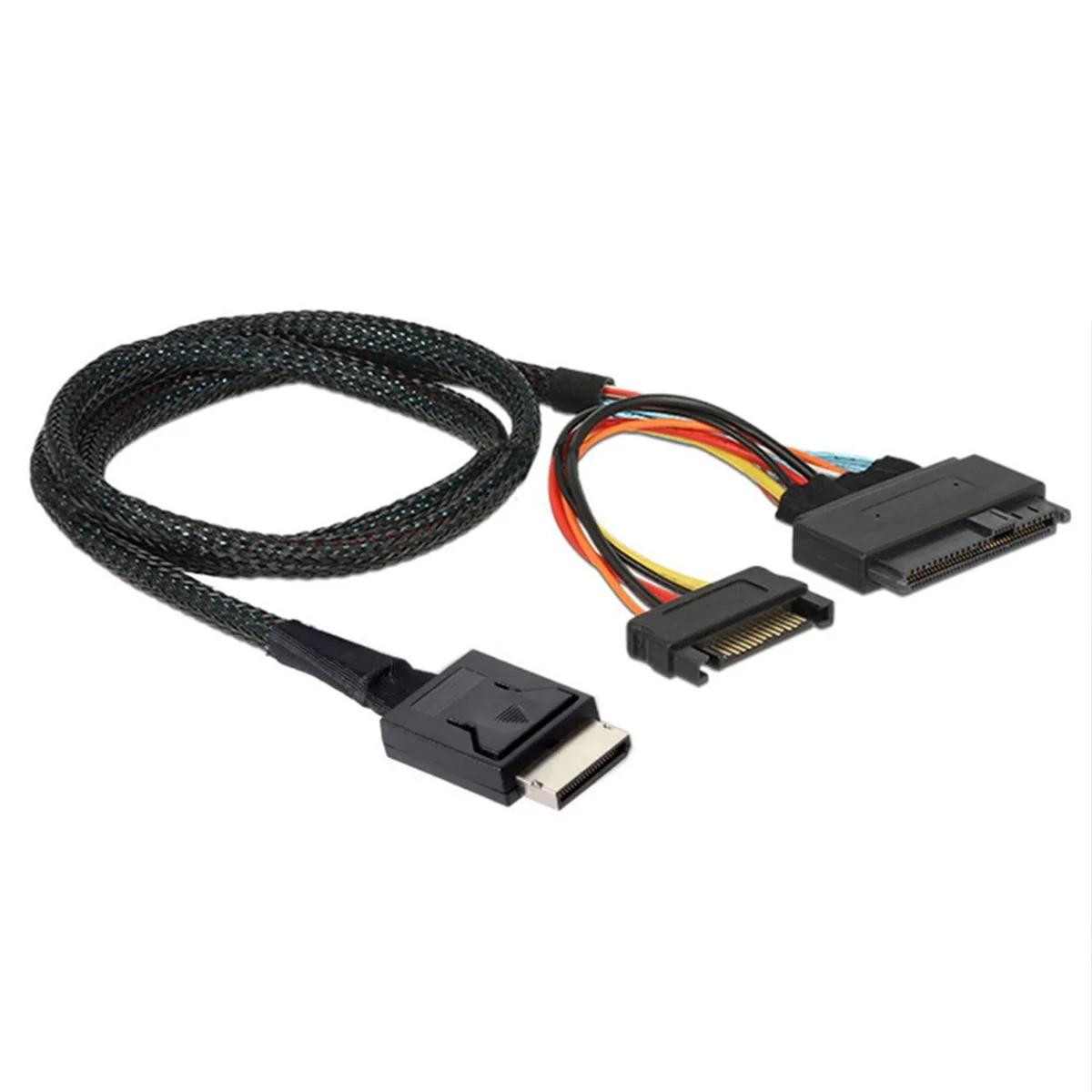 Gen 4 Oculink SFF-8611 4I к PCIe SFF-8639 U.2 NVMe с сетевым серверным кабелем питания SATA 15P