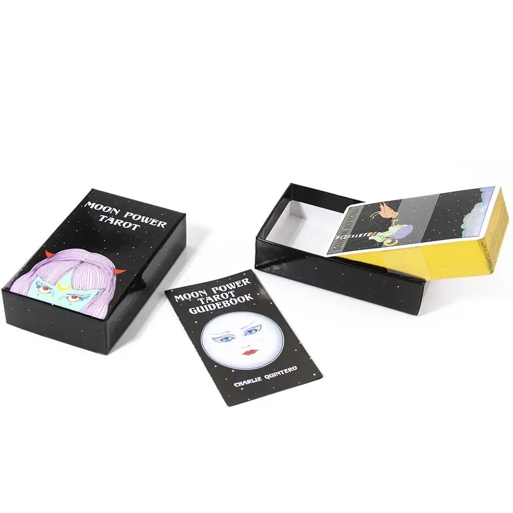 Карты Таро Moon Power с позолоченным краем для гадания судьбы семейных игр вечеринок