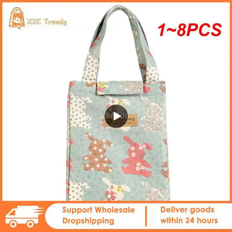 

Модная сумка-холодильник для ланча, 1-8 шт., Модные Разноцветные сумки с изображением кошки, женский водонепроницаемый термобокс для завтрака, портативный пикник