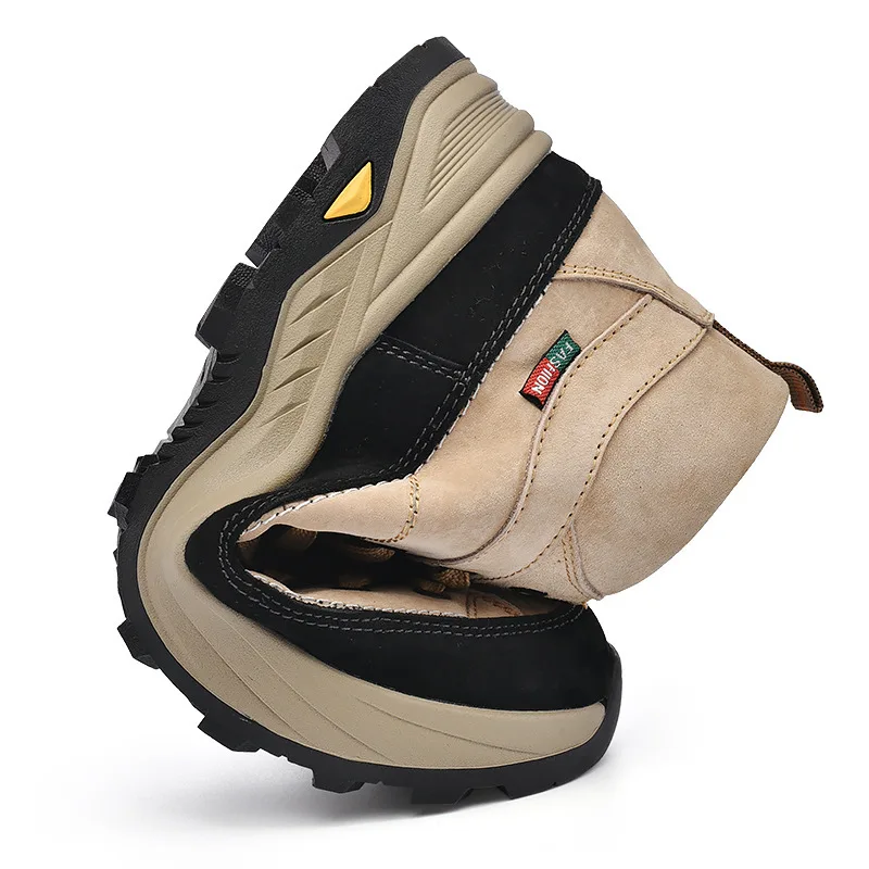 Xiaomi SALUDAS Men Leather Casual Boots Outdoor Camping Travel Hiking Shoes Waterproof Winter Boots Fashion Luxury Sneakers Male