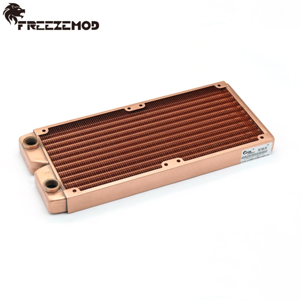 FREEZEMOD Красный медный 240 мм радиатор для 12 см вентиляторов G1/4 дюйма толщина резьбы