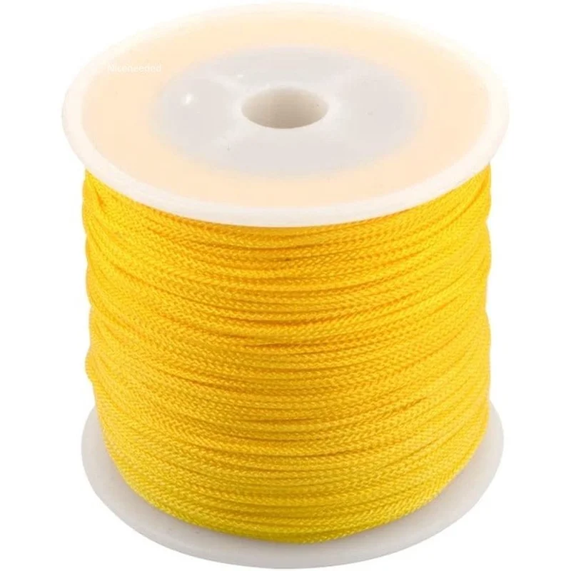 

80 м нейлоновые плетеные нитки 1 мм золотые китайские ручные завязывающие бусины шнур для ожерелья браслета Сделай Сам Изготовление ювелирн...