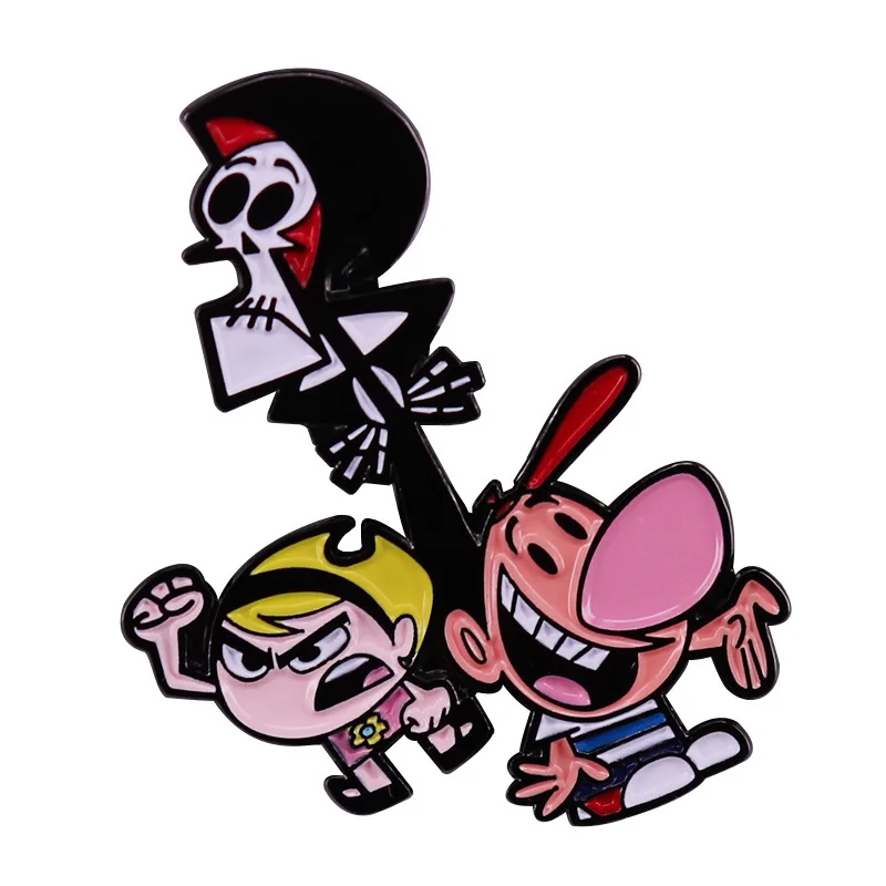 

The Grim Adventures 0f Billy & Mandy Enamel Pin Grimreaper and Kids Cartoon Shows Animated Movies Badge Brooch Gifts Accessory