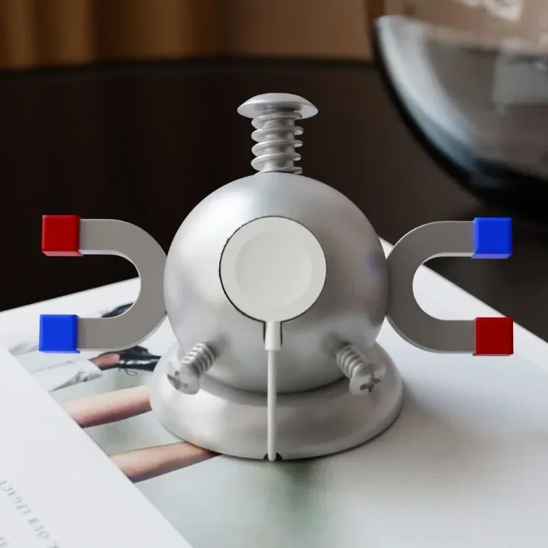Фото Kawaii Pokemon Magnemite Фигурки Apple Watch Зарядное устройство Подставка Аниме Фигурка Метро Часы 8 7 6 5 4 3 2 Se Зарядное устройство для валюты №2
