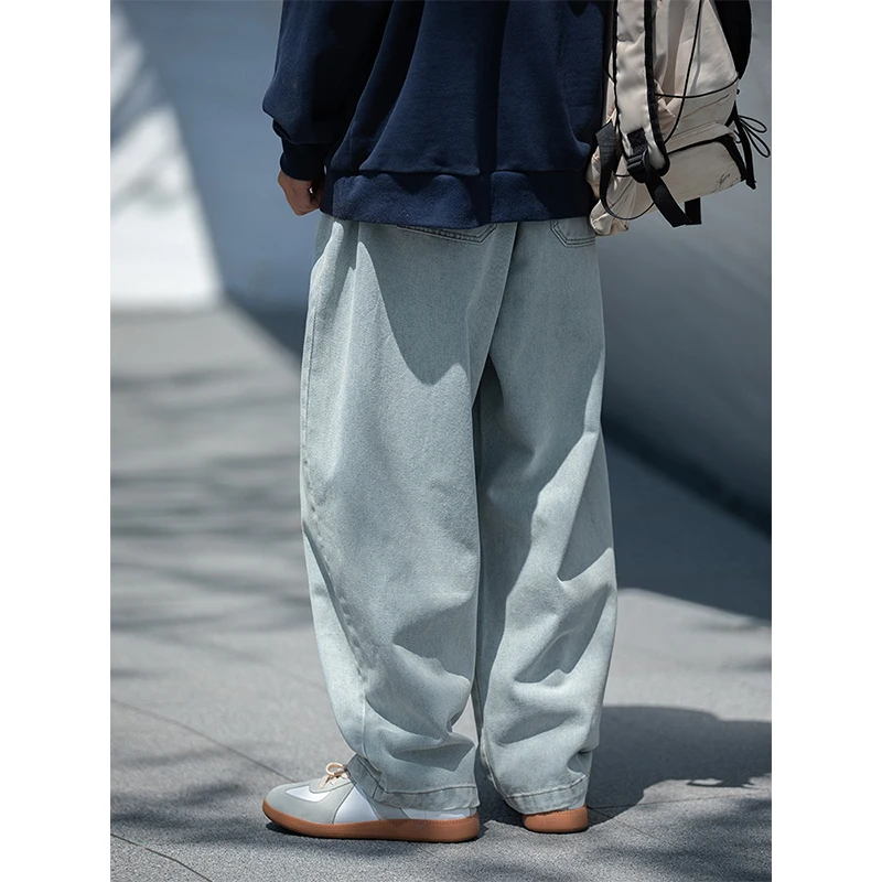 HANLU 2022 Autumn Winter Trend Loose Oversized Denim Pants Japanese Style Streetwear Baggy Jeans For Men Y2k Clothes