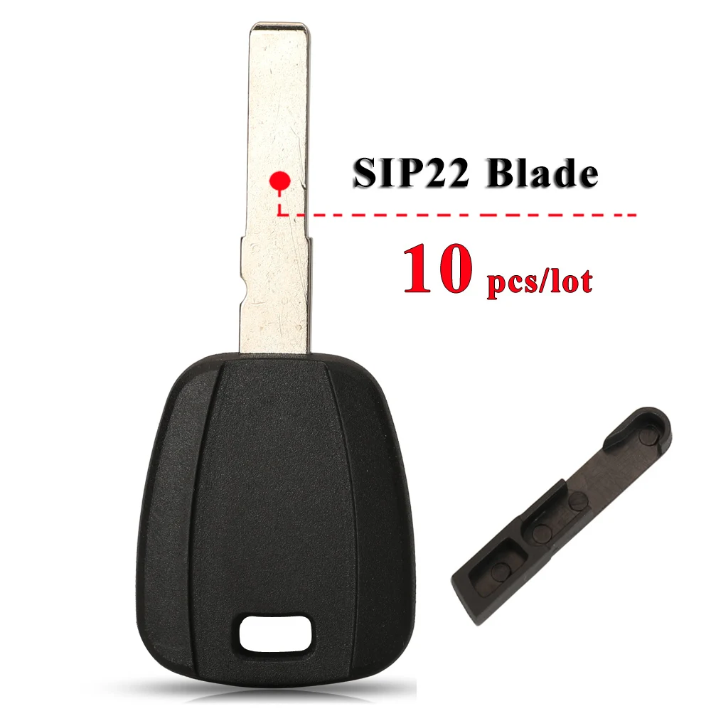 

Jingyuqin 10 шт. корпус ключа Fiat Черный Заготовка для Fiat 500 Ducato ретранслятор ключ Uncut SIP22 /GT10/GT15R замена лезвия