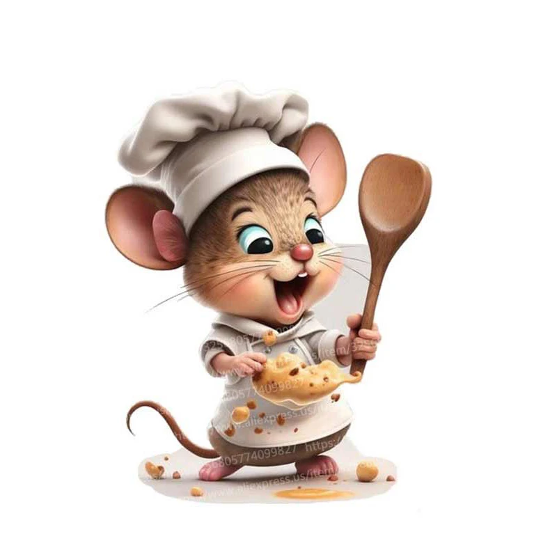 

Наклейки для стен Cartoon Cute Chef Mouse
