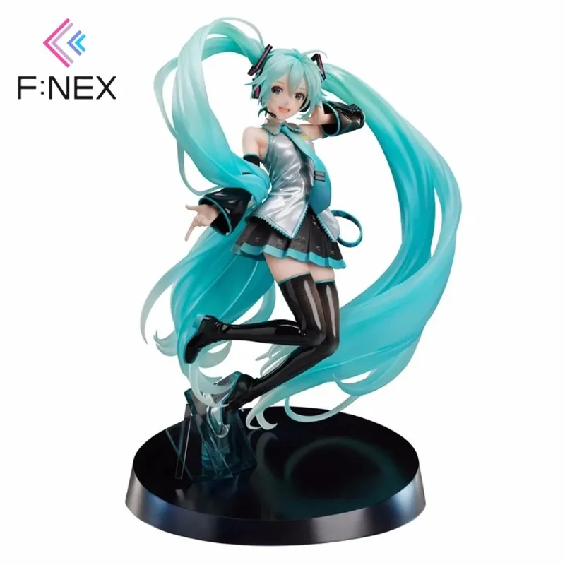 

Фигурка аниме F:NEX Hatsune Miku, милая кавайная Виртуальная певица, 24 см, ПВХ Коллекционная модель, кукла для детей, подарок на день рождения, 100% оригинал