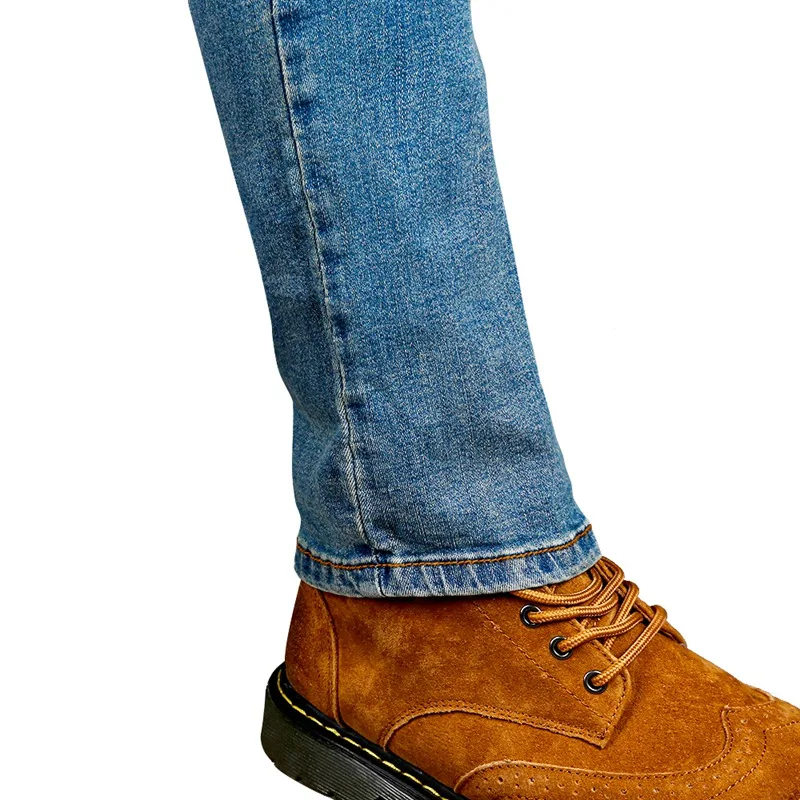 Облегающие мотоциклетные джинсы для мужчин Корейская версия эластичные брюки