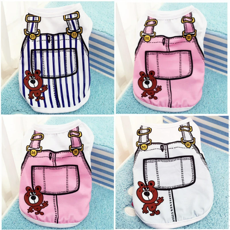 

Print Dog Vests Puppy Pet Cat Cute Clothes French bulldog Clothes Dog Clothes for Small Dog Spring and Summer Pet Vests