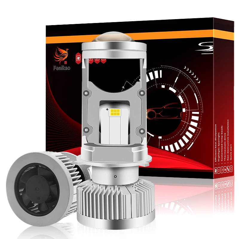 Fenikso H4 светодиодные фары автоматические фонари h4 высокой мощности