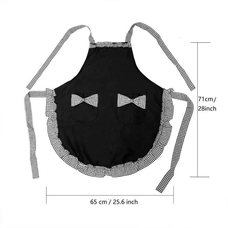 Женский кухонный фартук с карманом для приготовления выпечки официантки и