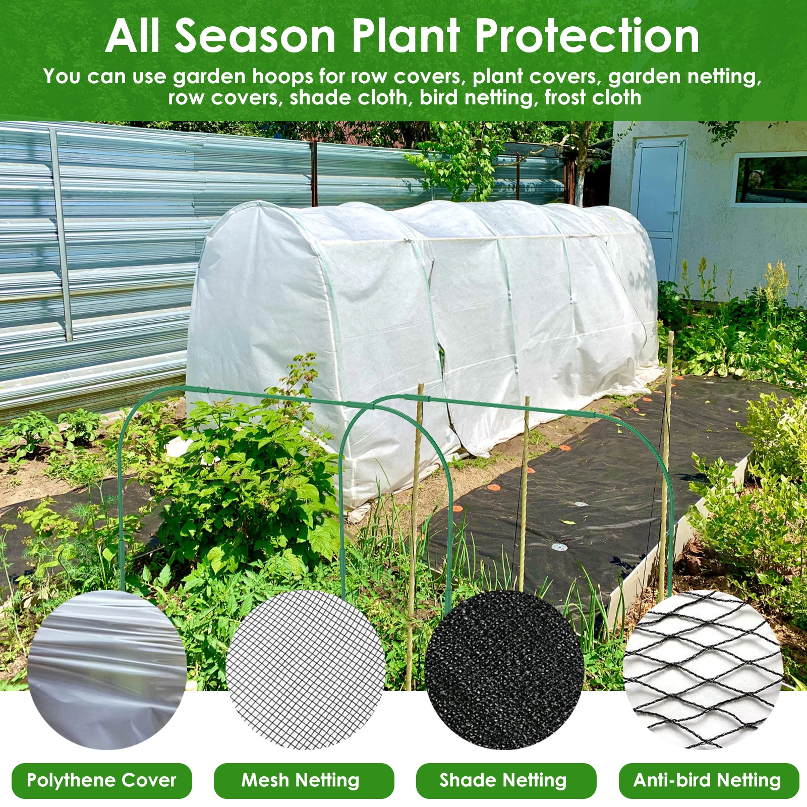 60 шт. Тепличный обруч комплект туннелей для выращивания растений стальная