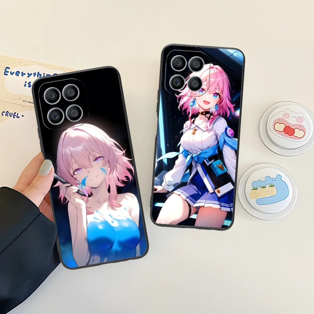 Honkai Star Rail March 7th Mobile Phone Case for Huawei Honor 90 80 70 60 50 30 20 10 9 8 7 Pro S SE Lite 5G Black Cover Shell