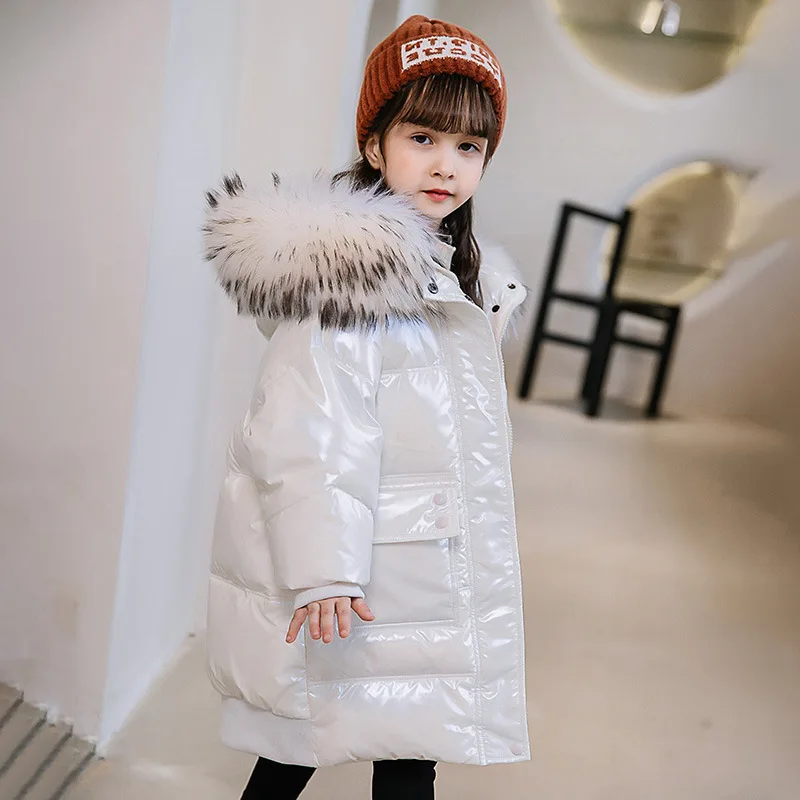 

The 2022 winter fashion trend new children's down jacket Girls' waterproof & warm thick long coat Children's cold-proof clothing