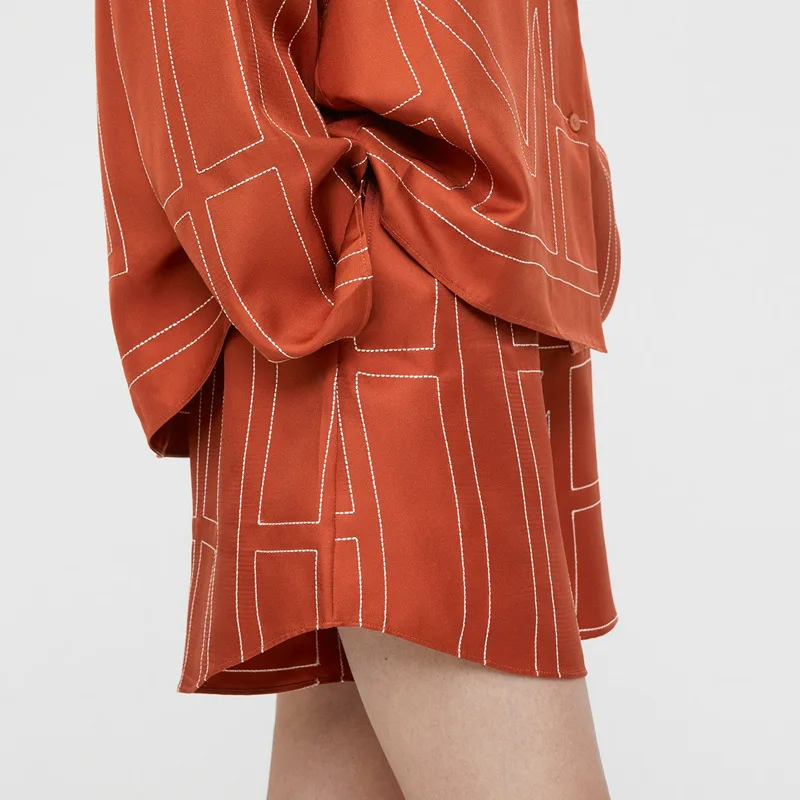 Totem* Women's Shorts Summer Fashion Casual Embroidery Elastic Waist Short Pants High Waist Loose Fitting Shorts Harajuku Yoga