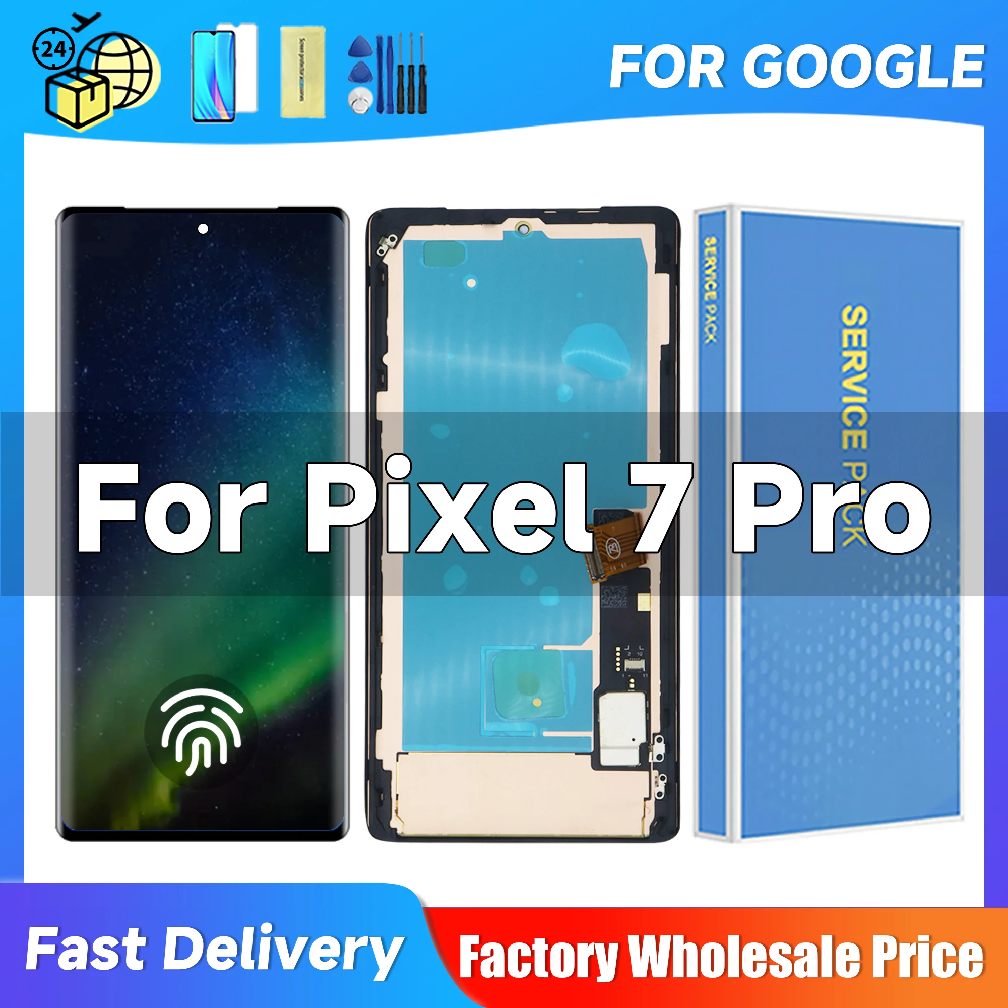 ЖК-дисплей Super AMOLED для Google Pixel 7 Pro сменный цифровой сенсорный экран 6 дюйма Pixel7 GP4BC