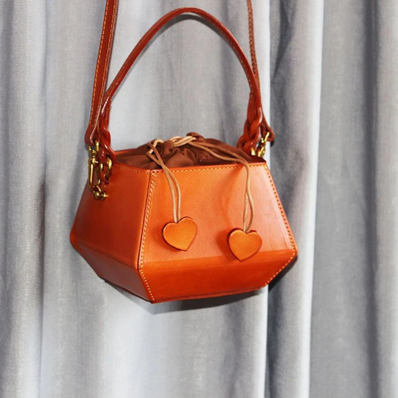 Сумка из воловьей кожи ручной работы сумка-фонарик в иностранном стиле