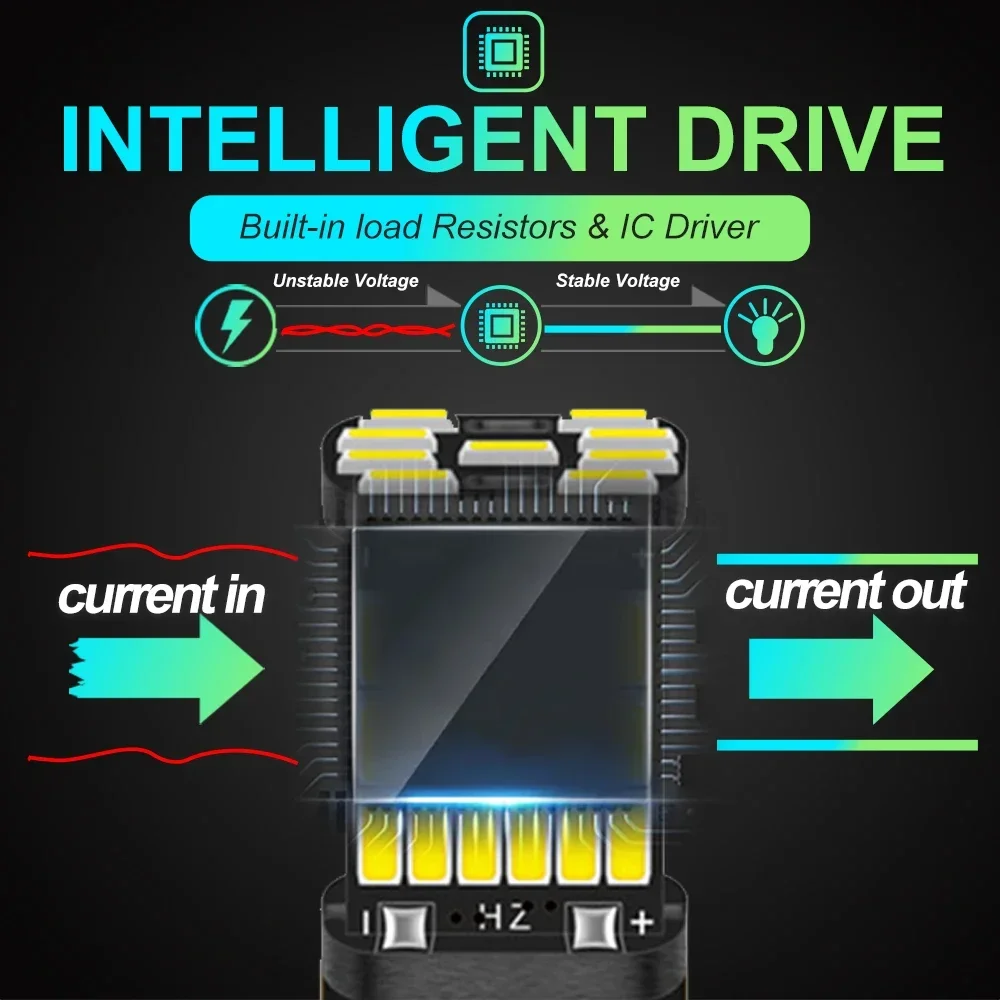 Лампы головного света 6x W16W T15 лампы T10 W5W 4014 45SMD задняя ксеноновая лампа белый цвет