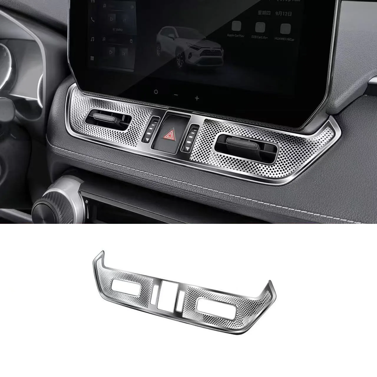 

LHD RHD для Toyota RAV4 RAV 4 2019-2021 2022 2023 2024, вентиляционное отверстие из нержавеющей стали, пылезащитная защитная розетка, накладка