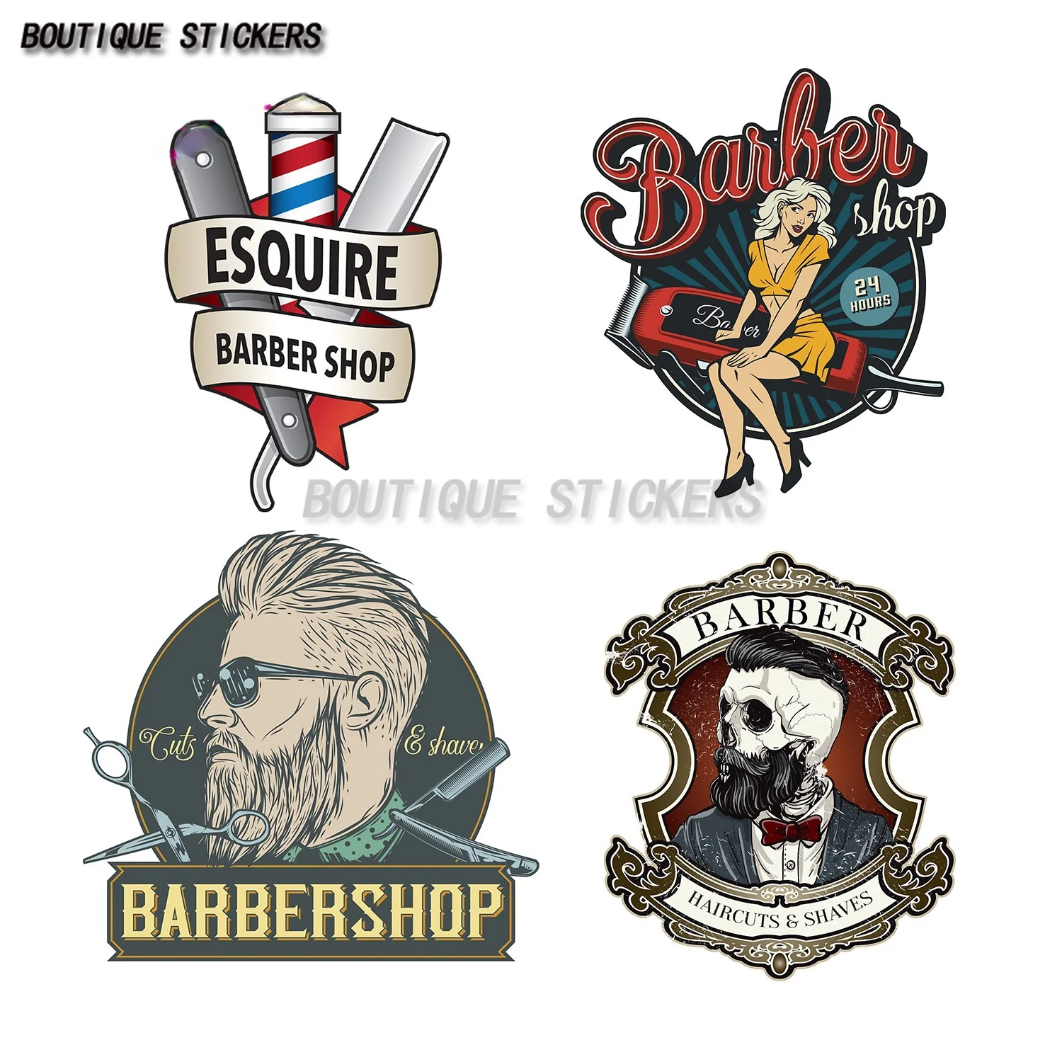 

Fashion barber shop car sticker waterproof pvc sticker car motorcycle decorative accessories notebook computer wall sticker
