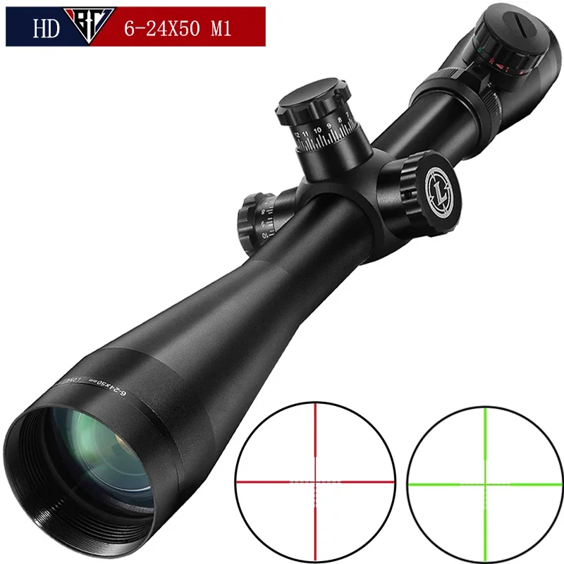 

6-24x50 M1 riflescope Tactical Optical Rifle Scope Sniper Hunting Rifle Scopes Long Range Airsoft Rifle Scope
