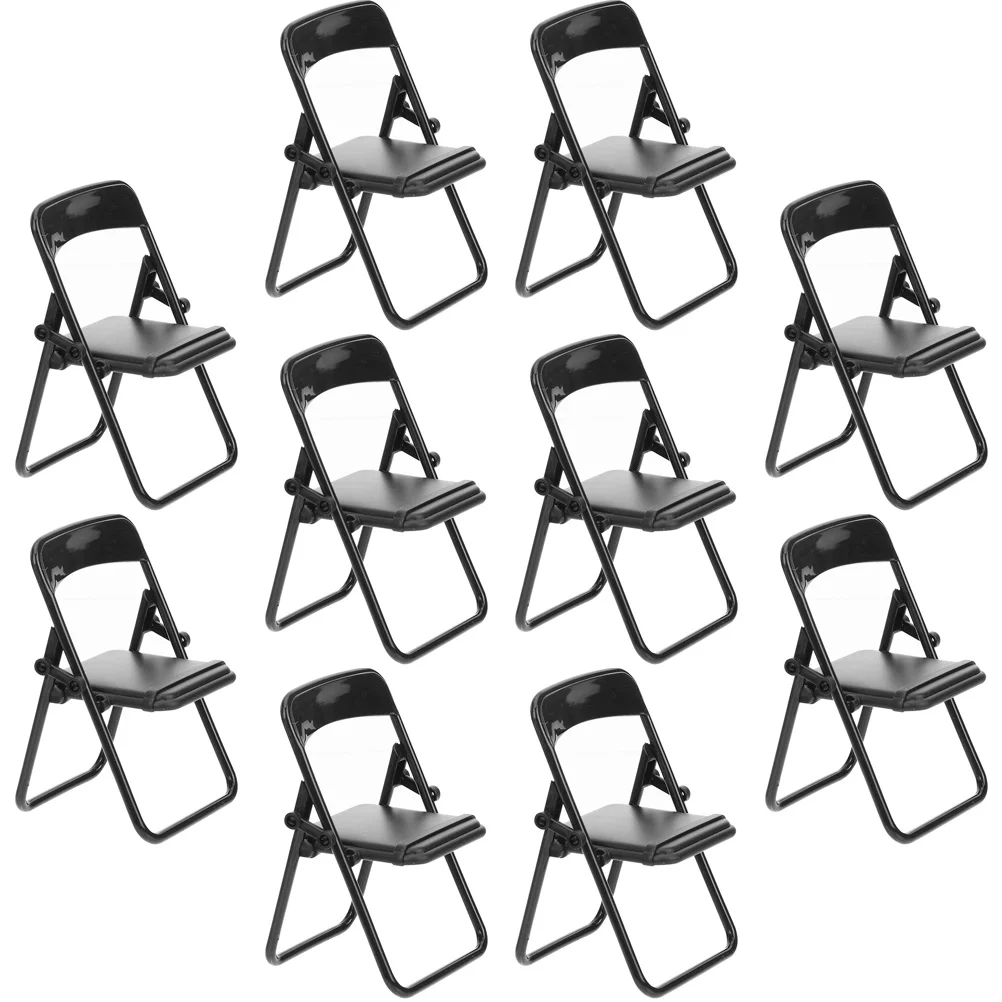 

Tiny Chair Prop Folding Miniature Phone Holder Model Furniture Umbrella Sun Stand Chairs