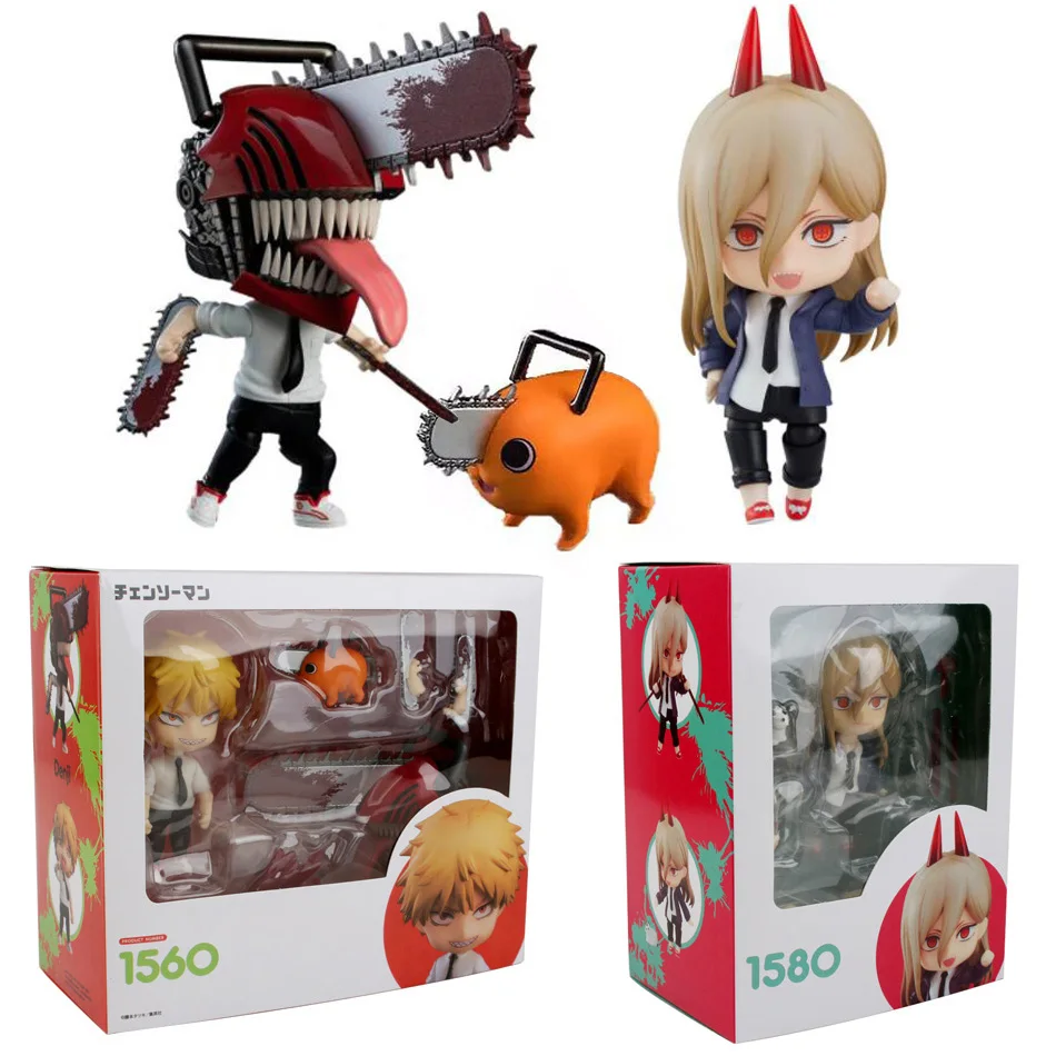 

Hot Chainsaw Man Anime Figure Denji 1560# Power 1580# 10cm Q Verision Model Movable Action Figure Toys