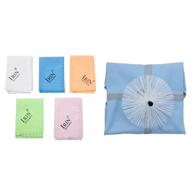 

IRIN 5 Pcs Colorful Microfiber Clean Polish & 1 Pcs Professional Tools Cleaning Cloth With Brushed