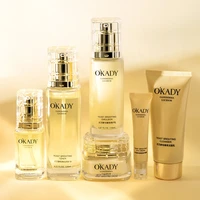 okady lingzhi yeast brightening repair face skin care sets moisturizing oil control whitening amino acid face foaming cleanser