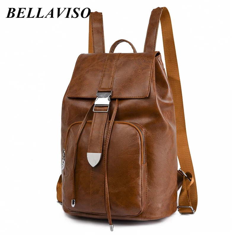 

BellaViso новые коричневые женские рюкзаки высокого качества в стиле ретро мягкие вместительные легкие городские школьные сумки