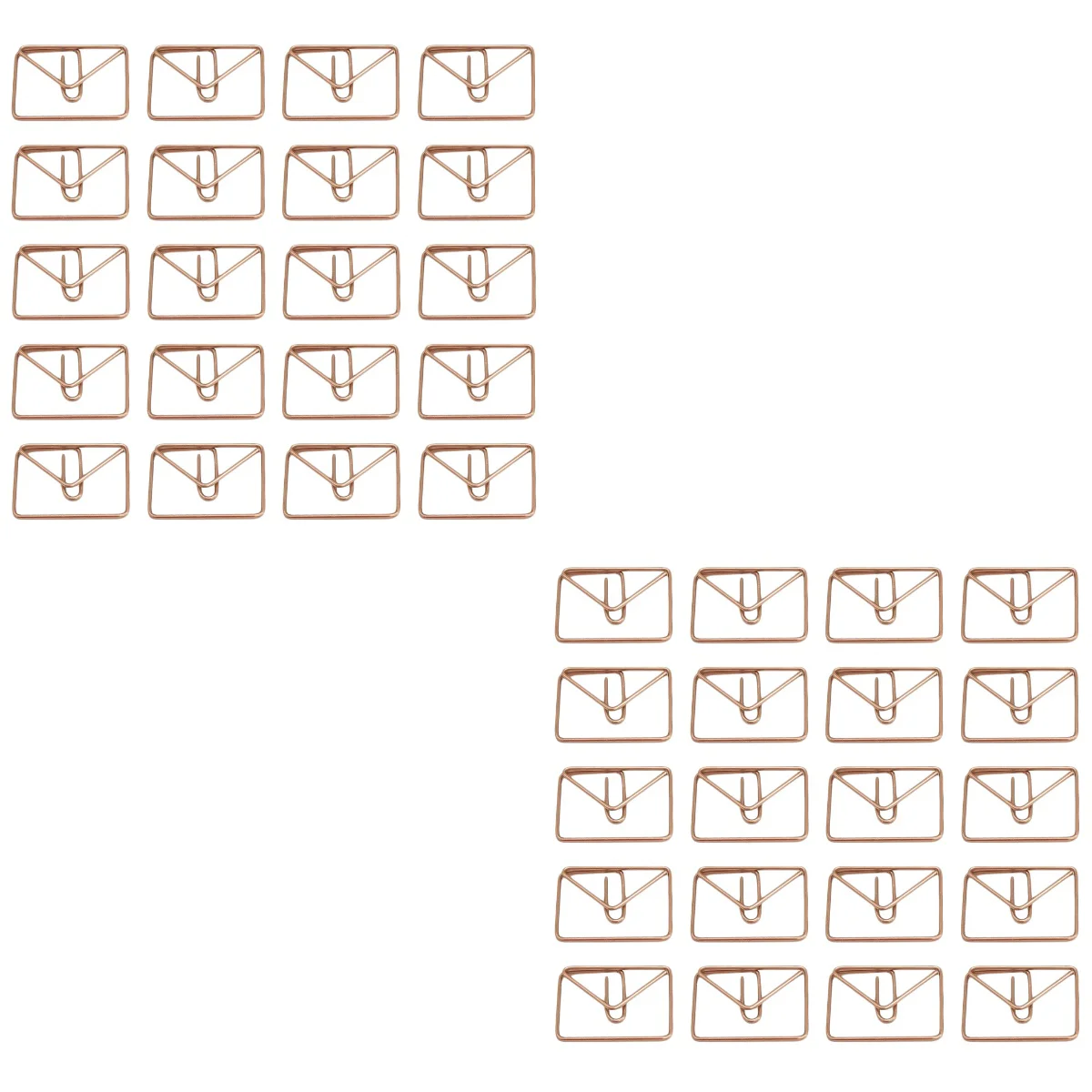 

40 pcs Students Planner Clip Decorative Binder Clips Envelop Shaped Paper Cclamp Paper Clips for Office Metal Paperclip