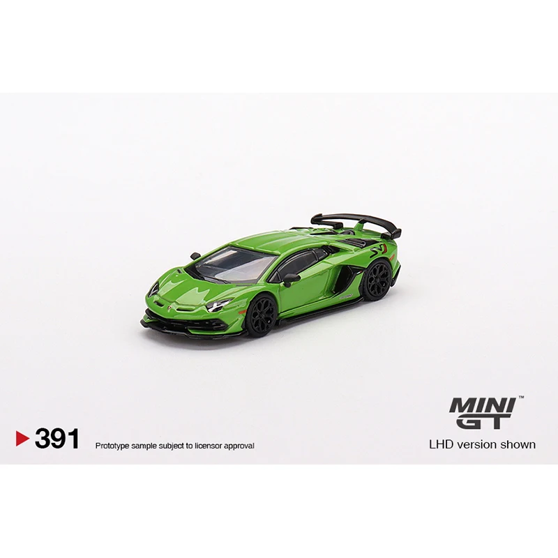 Цена MINI GT 1:64 Lambor шторка SVJ Verde Mantis модель автомобиля из сплава