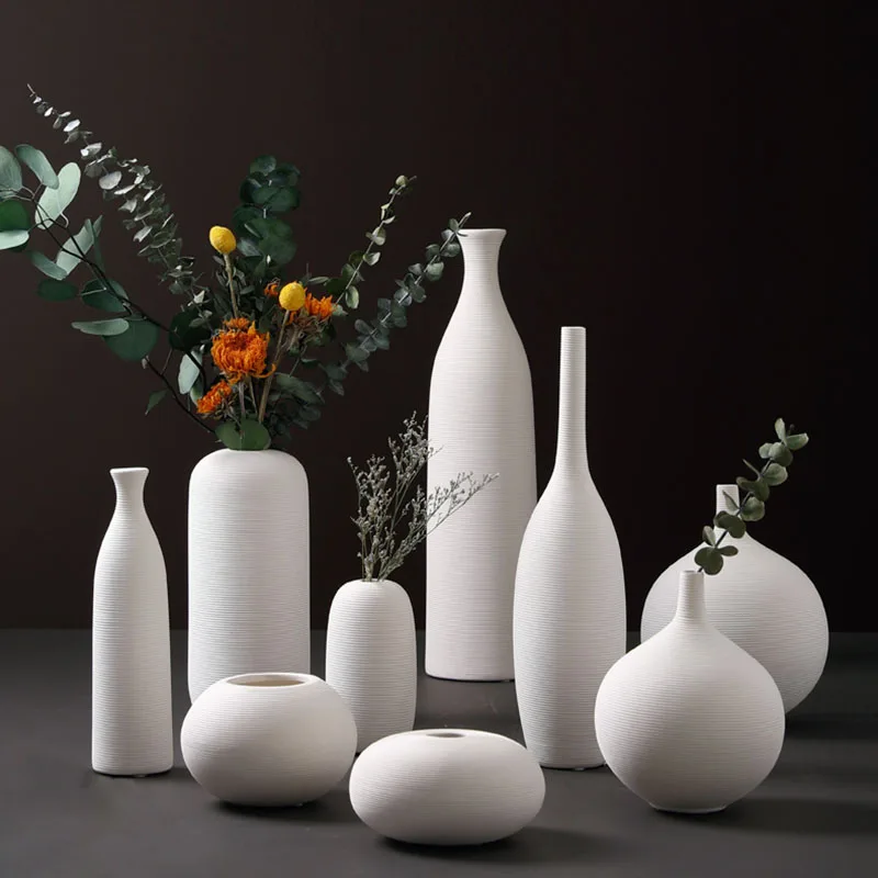 

Ins Vase Home Room Decor Ceramic Vases For Living Room Decoration Dry Flowerpot Household Decorations Nordic Tabletop Vase ваза