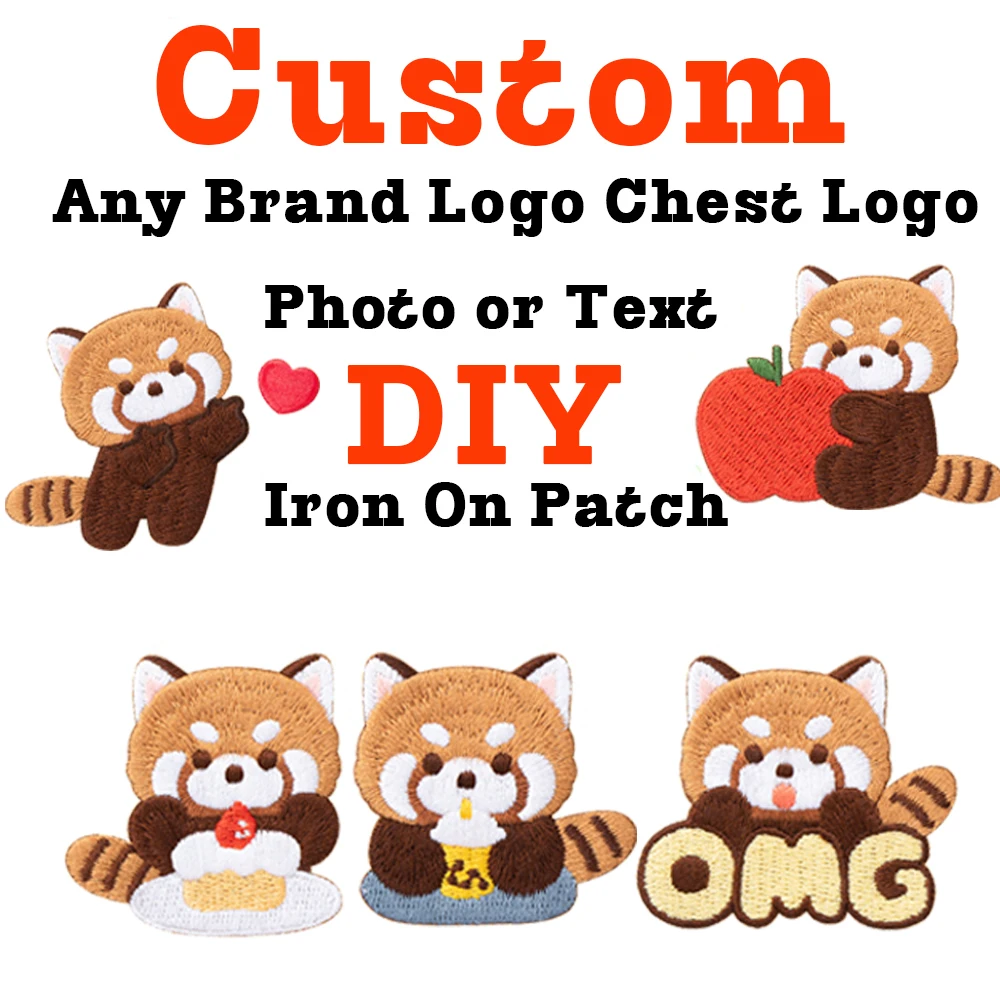 

Backpack Patches Clothing Thermal Print on Clothes Panda Embroidery Patch Heat-adhesive Iron-on Ironing Stickers Tactical Jeans