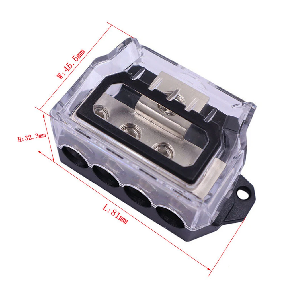 

Car Power Distributor Block Insurance Nickel Plating Universal Zinc Alloy 100% Brand New Gauge Inputs Gauge Outputs