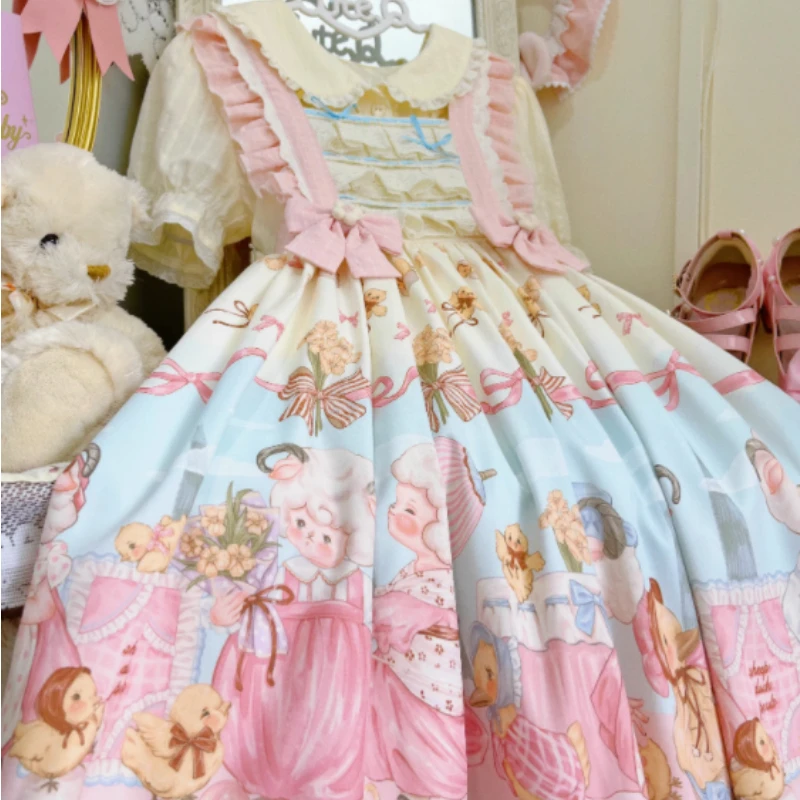 Y2k JK кружевная Лоскутная рубашка японские кавайные Топы Блузки Фея Харадзюку