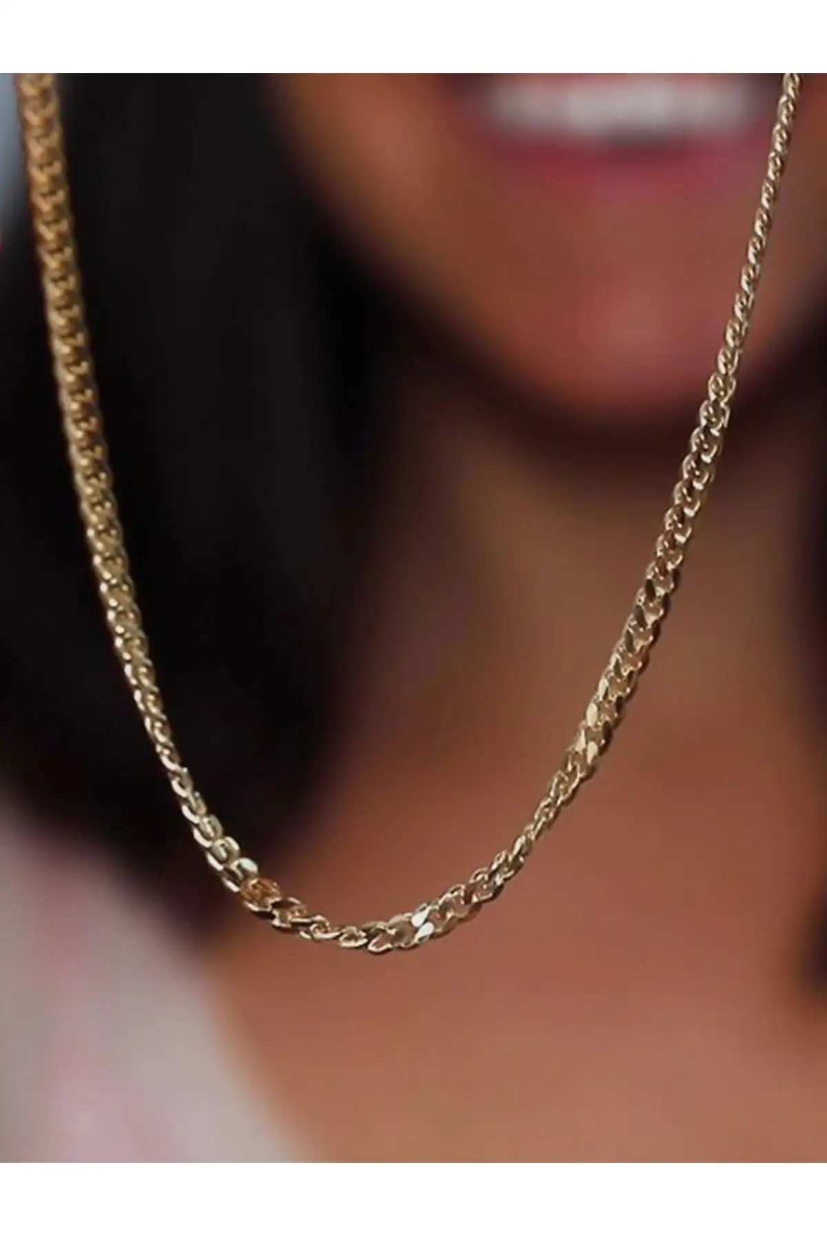 

Женское Позолоченное серебряное ожерелье с цепочкой 925 пробы