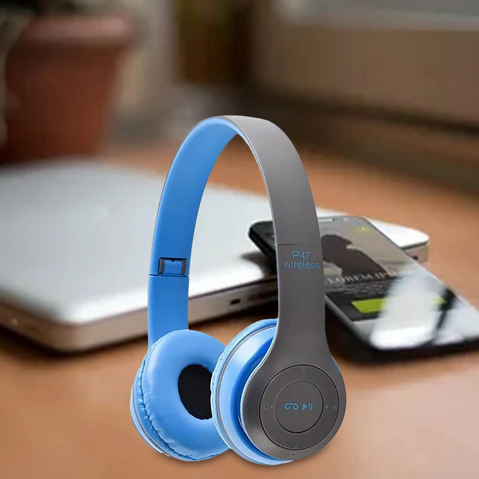 Беспроводные складные наушники P47 совместимые с Bluetooth 5 0 Накладные микрофоном для