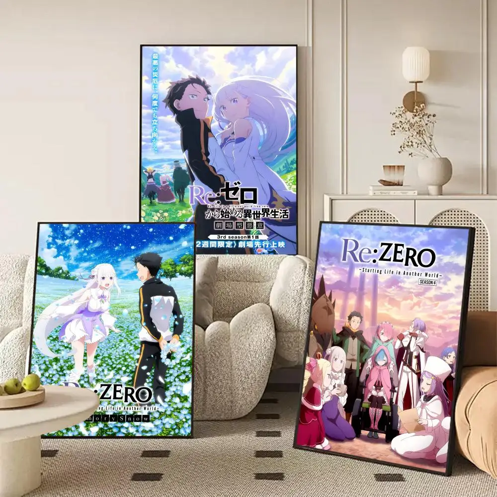 Фото Плакат аниме R-Re Zero, идеальная наклейка, самоклеящаяся, художественная, предназначенная для домашней столовой, офисных помещений №3