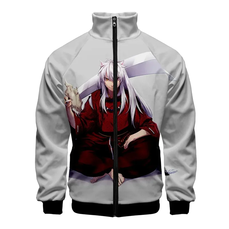 

Inuyasha 3D Print Zipper Jacket For Men Popular Japanese Anime Sweatshirt Spring Autumn Tops Coat Stand Collar Jacket Clothing