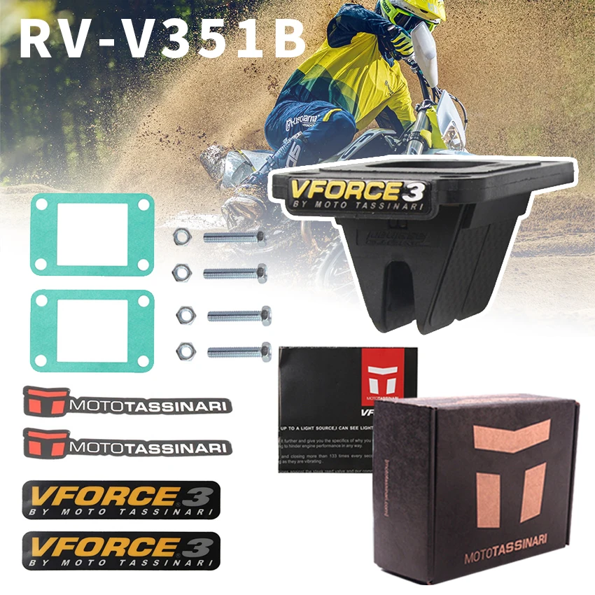 

Motorcycle V351B Reed Valve VForce V-Force 3 System For KTM SX 65sx 50sx Minarelli KDM AM6 LC Reed Block Motocross Dirt Bike