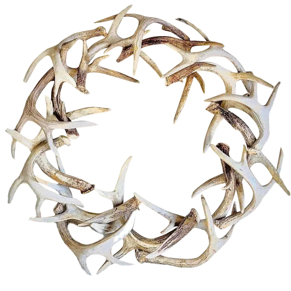 

Antler Wreath Wall Sculpture Light House Decorations Home Christmas Layout Props